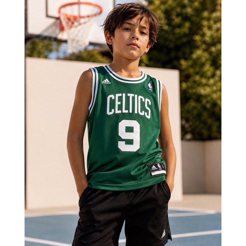 EUC Adidas Boston Celtics Rajon Rondo Jersey Green Youth Size Small